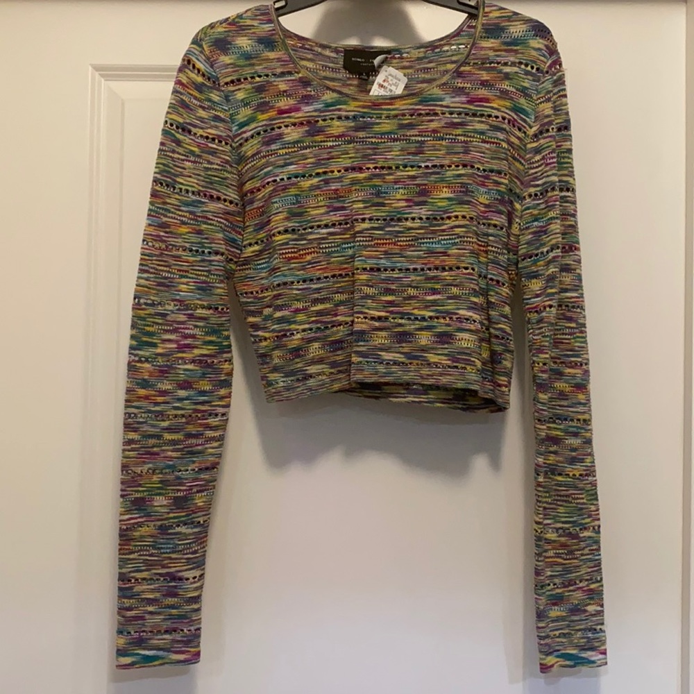 NWT Romeo & Juliet Couture multicolor sleeved crop